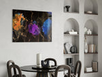 Energy glass print enhancing an office with cinematic drama