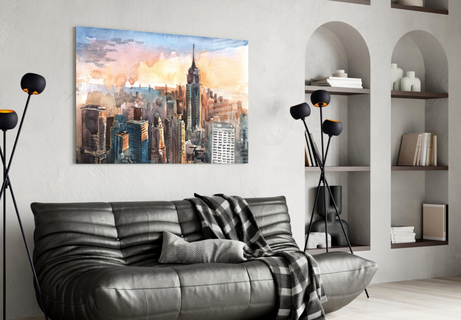 New York City Glass Wall Art.