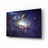Cosmic-realist panel bringing epic drama to a contemporary lounge
