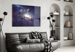Planets panel adding editorial wonder to a gaming room