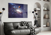 Planets panel adding editorial wonder to a gaming room