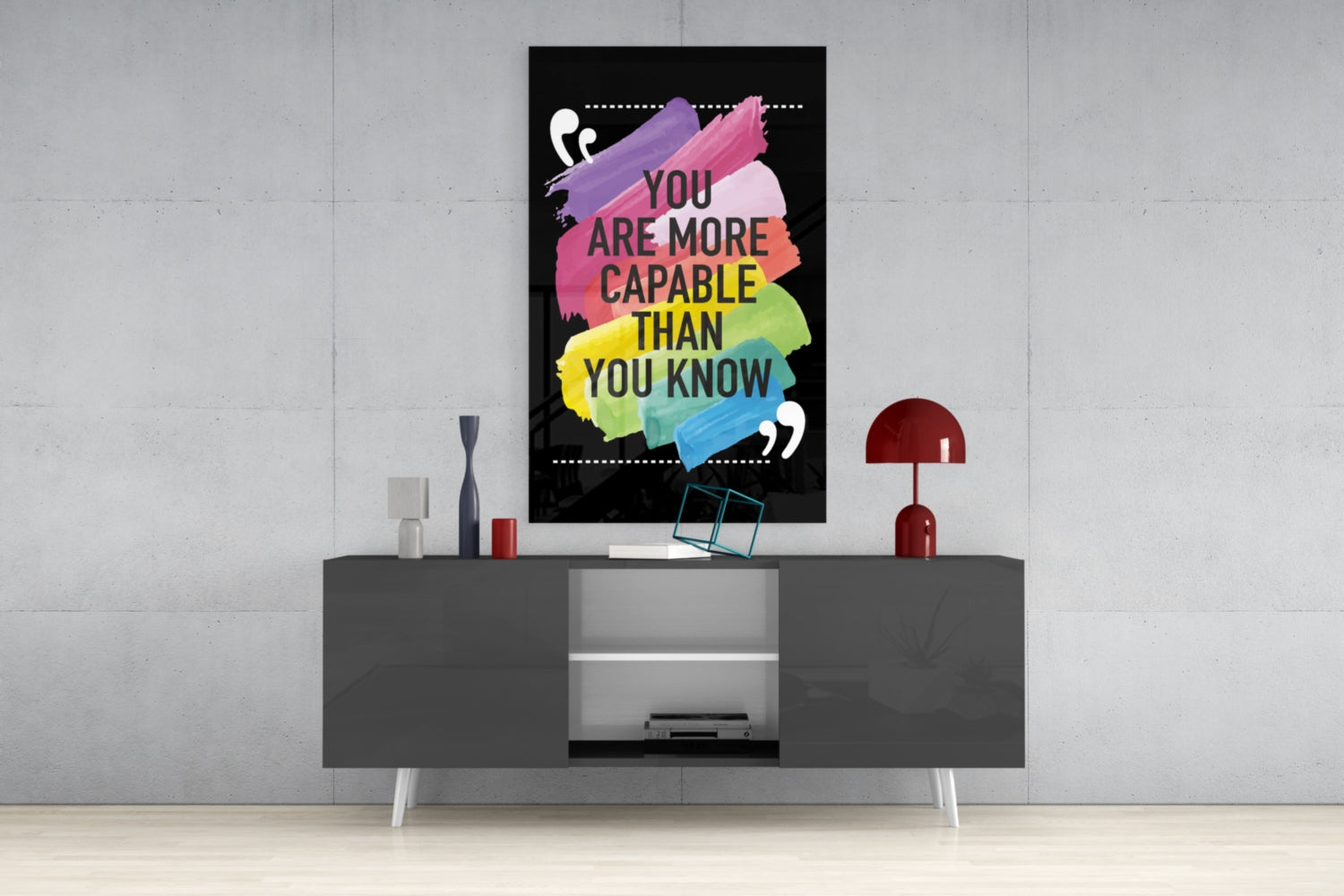 “You Are More Talented Than You Think” Glass Wall Art.