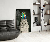 Rainbow Machine glass print enhancing a kids room with cinematic wonder