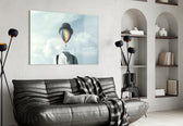 Balloon Heads panel adding editorial mood to a living room