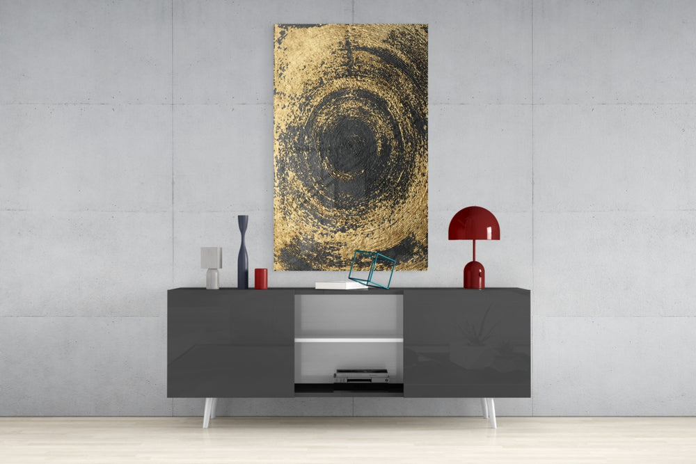 Abstract Loop Glass Wall Art.