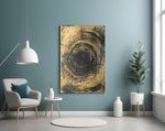 Abstract Loop panel adding editorial mood to a dining room
