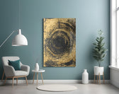 Abstract Loop panel adding editorial mood to a dining room