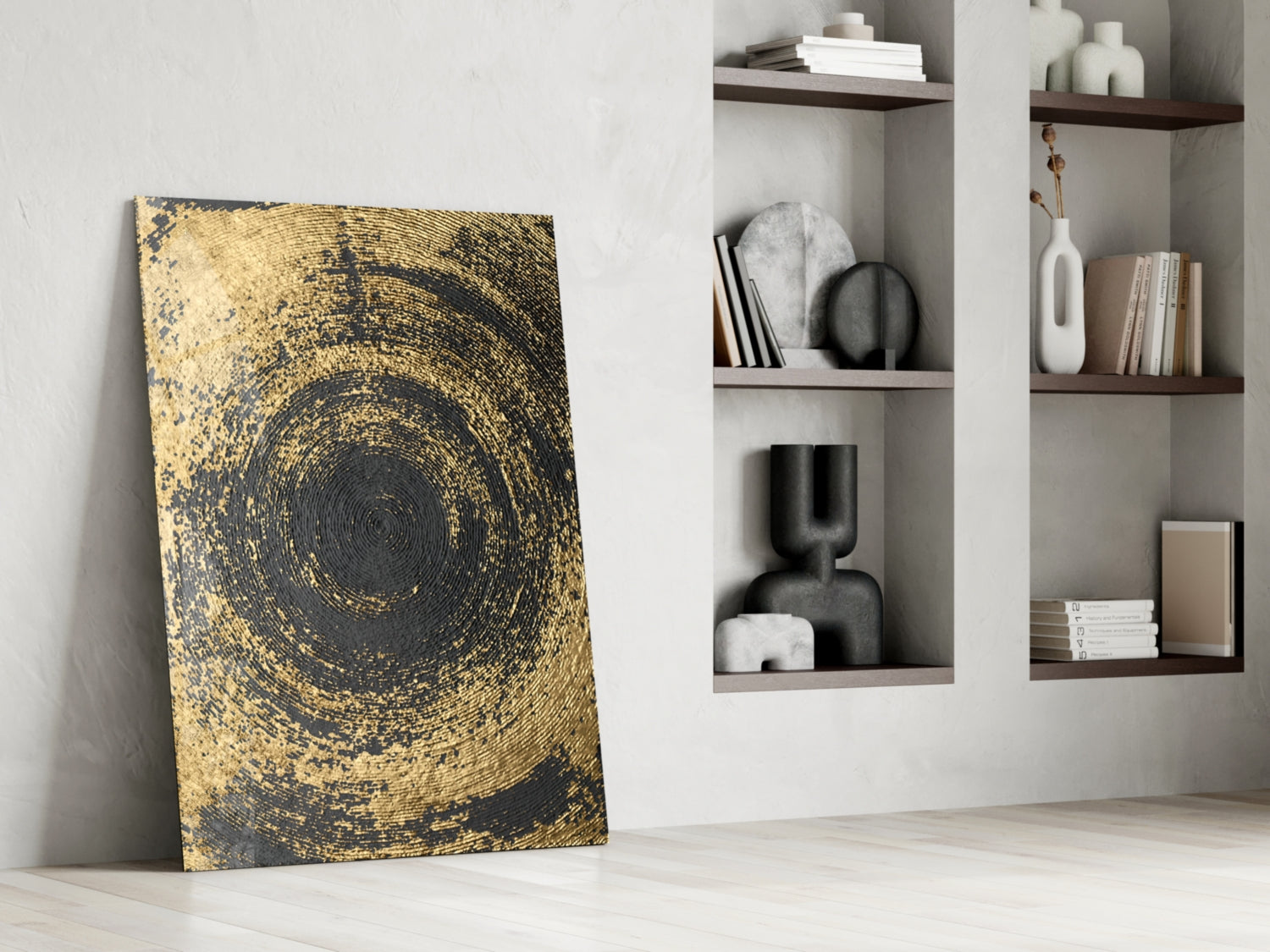 Abstract Loop Glass Wall Art.