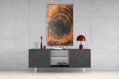 Abstract Loop Glass Wall Art.