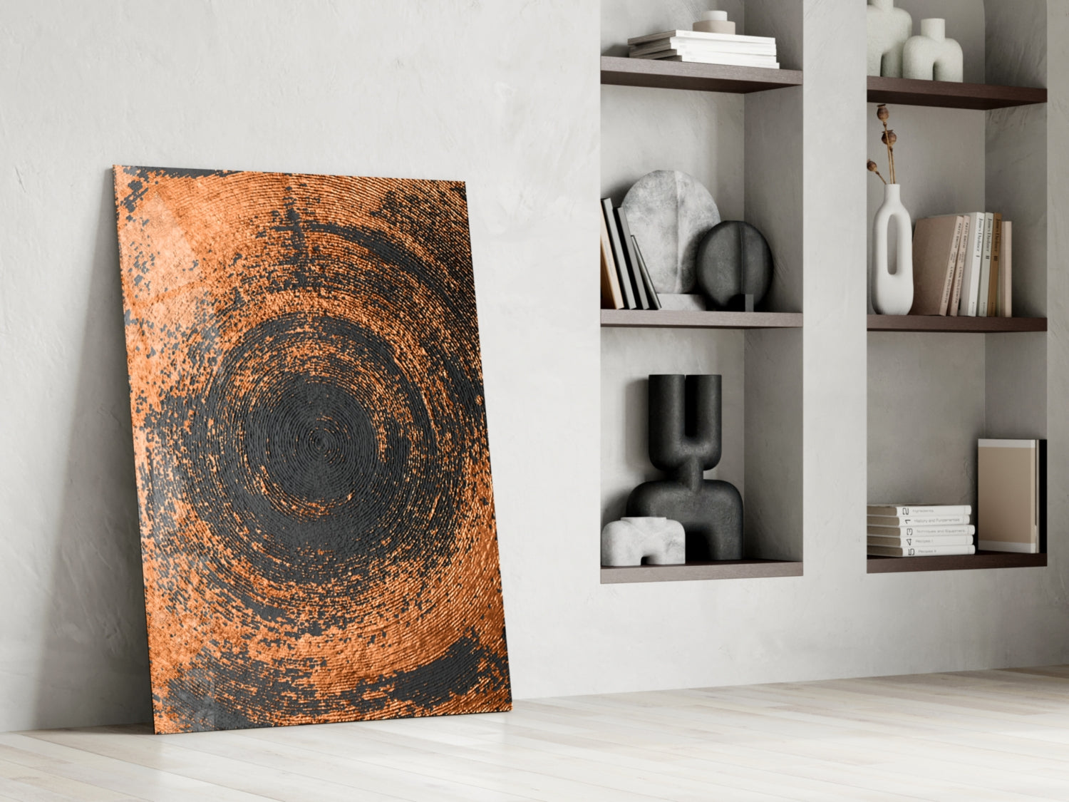 Abstract Loop Glass Wall Art.