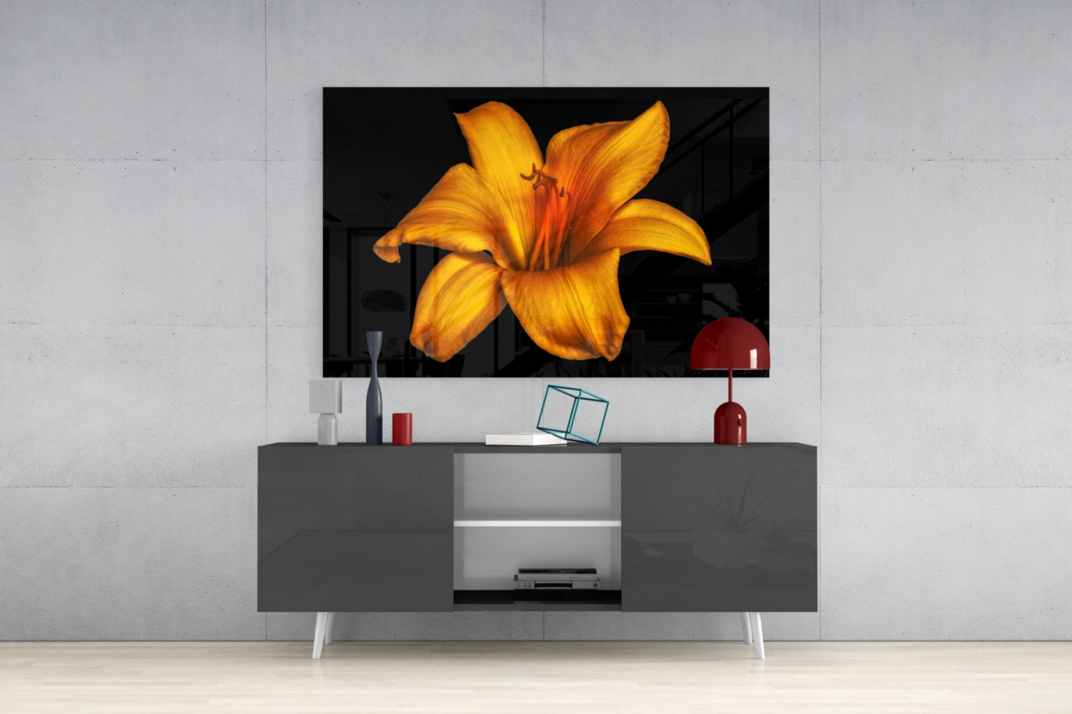 Lily Glass Wall Art.