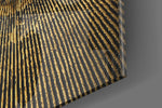 Abstract Loop panel catching window light to reveal its luxe shimmer