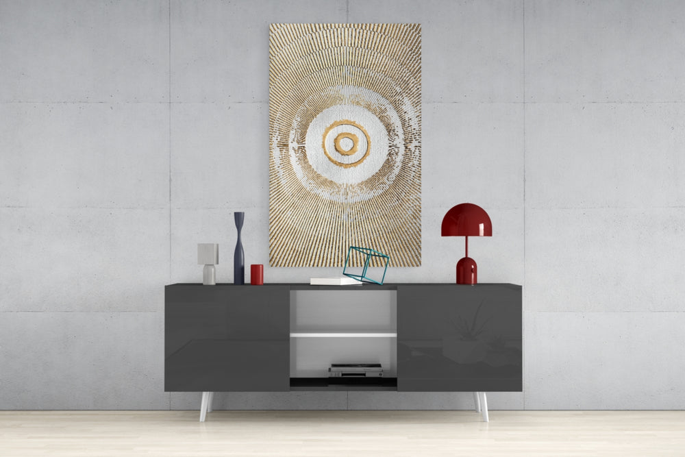 Abstract Loop Glass Wall Art.