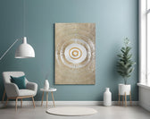 Abstract Loop panel adding editorial calm to a living room