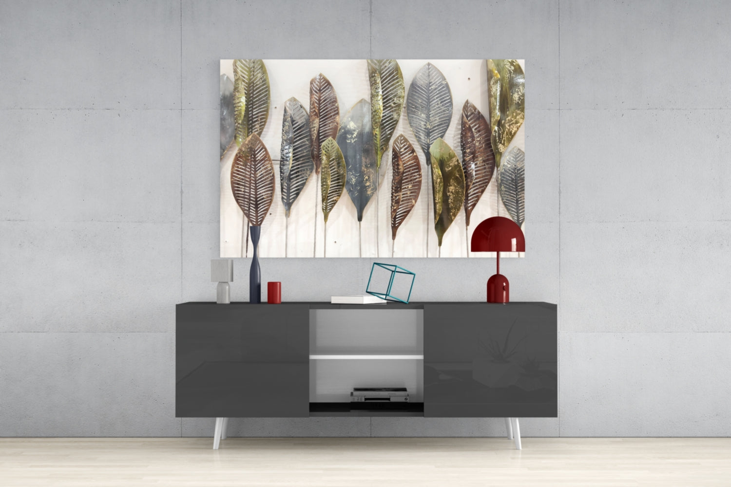 Feathers Glass Wall Art.