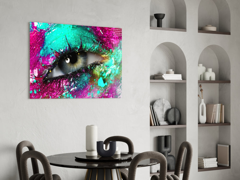Pupil glass print enhancing a study with cinematic drama