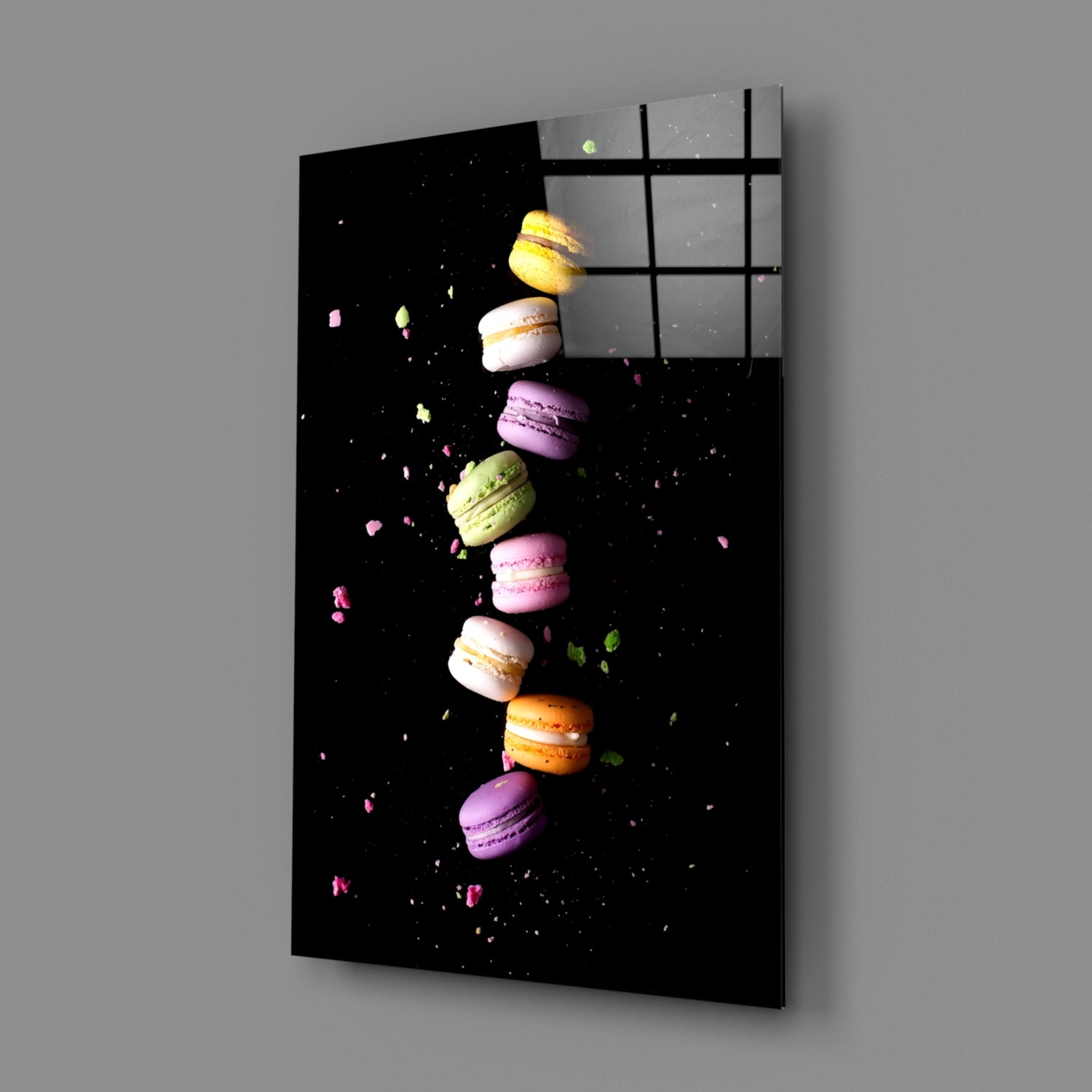 Macarons Glass Wall Art.