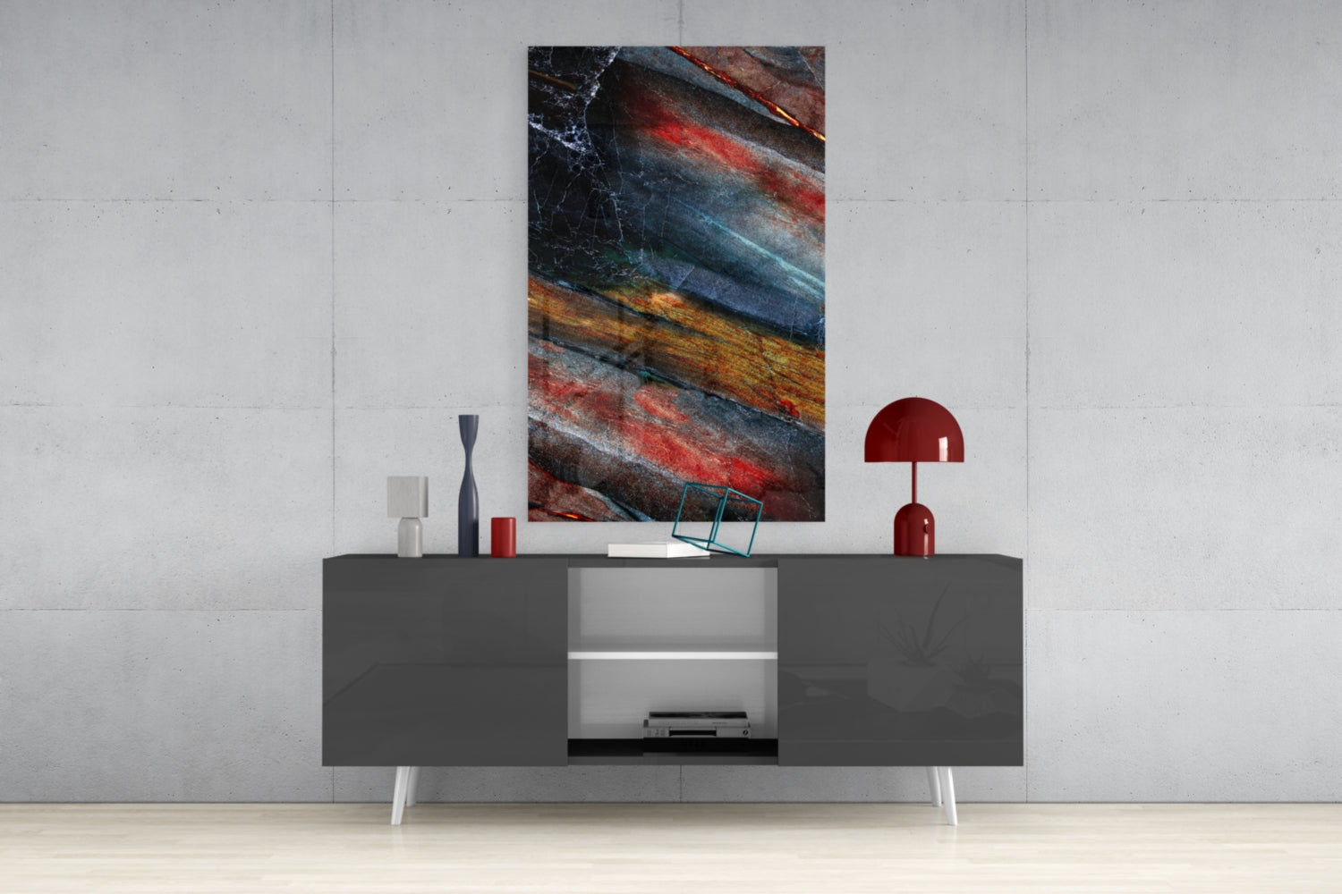 Abstract Glass Wall Art.