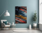 Abstract panel adding editorial mood to an office