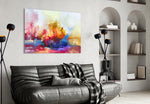 Abstract Trees panel adding editorial wonder to a kids room
