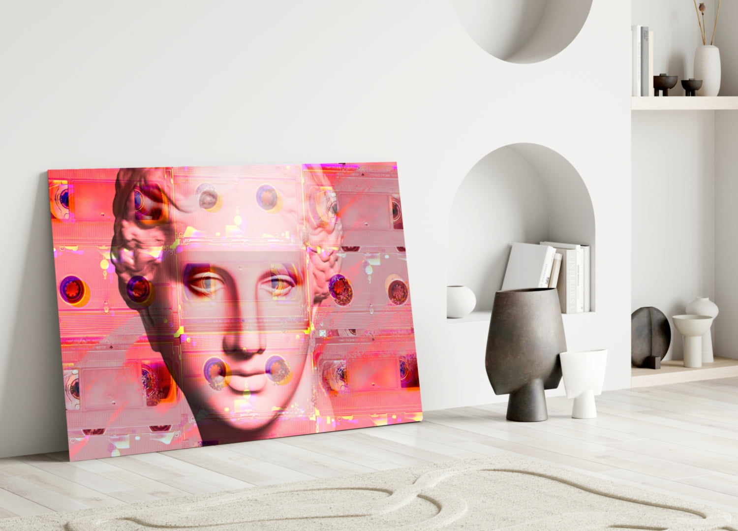 Sculpture Glass Wall Art.