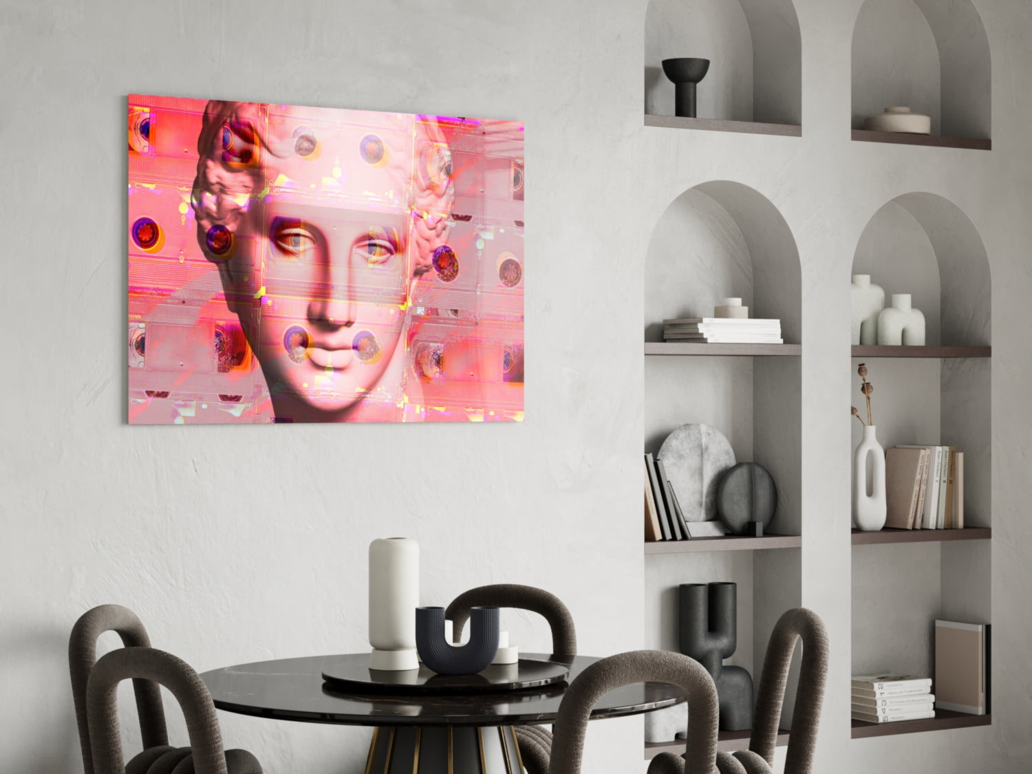 Sculpture Glass Wall Art.