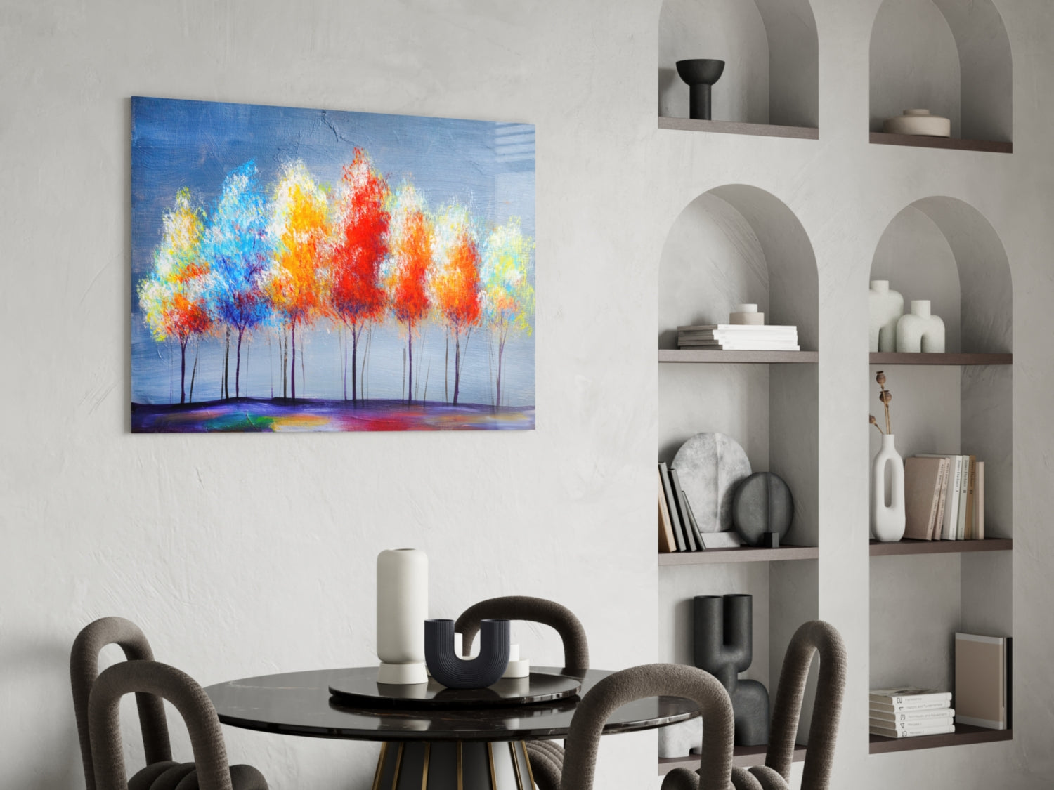 Drawing Trees Glass Wall Art.