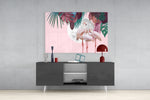 Flamingo Glass Wall Art.