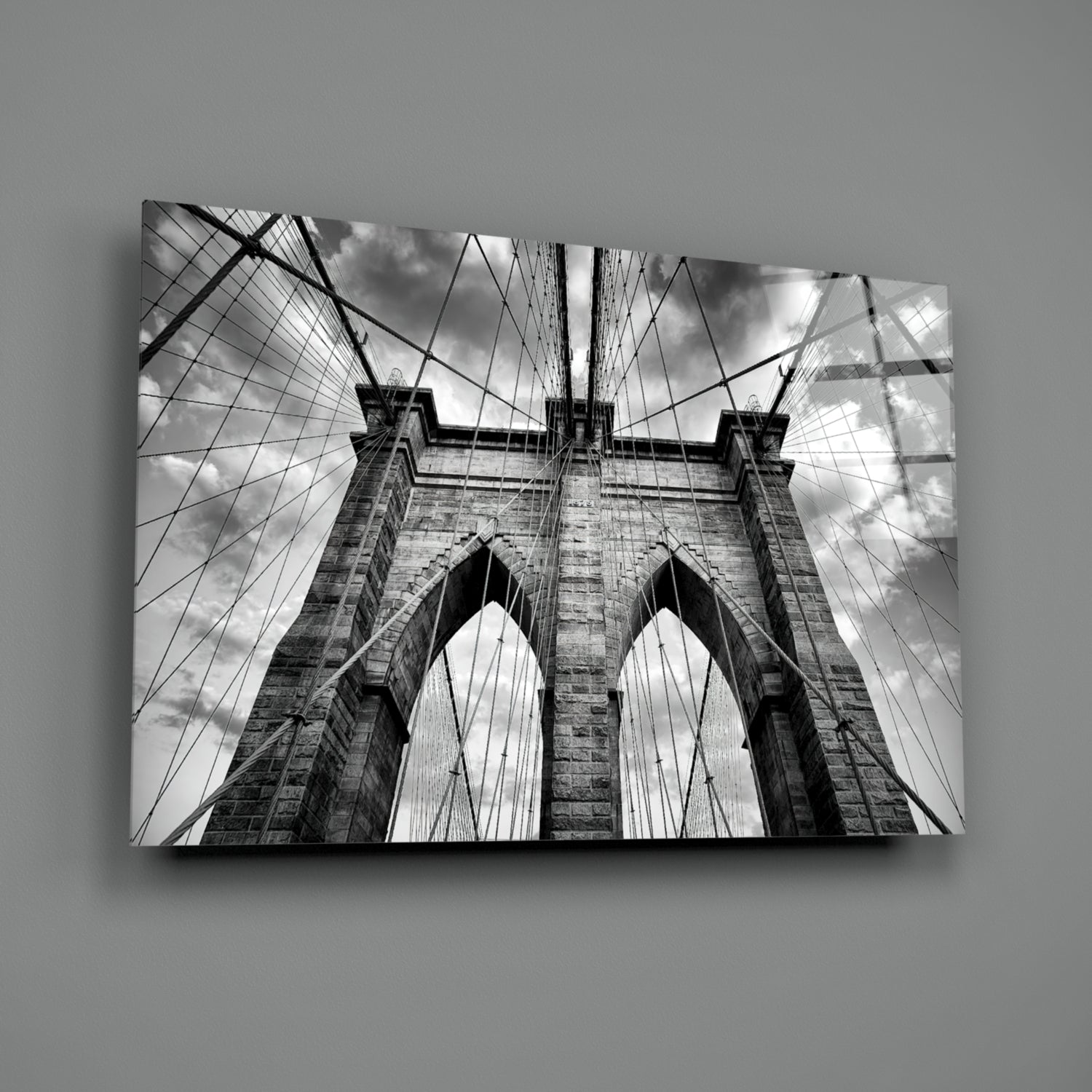 Brooklyn Bridge Glass Wall Art.