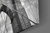 Brooklyn Bridge panel catching window light to reveal its tonal contrast