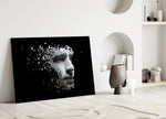 Being Human glass wall art styled above a credenza in a gaming room