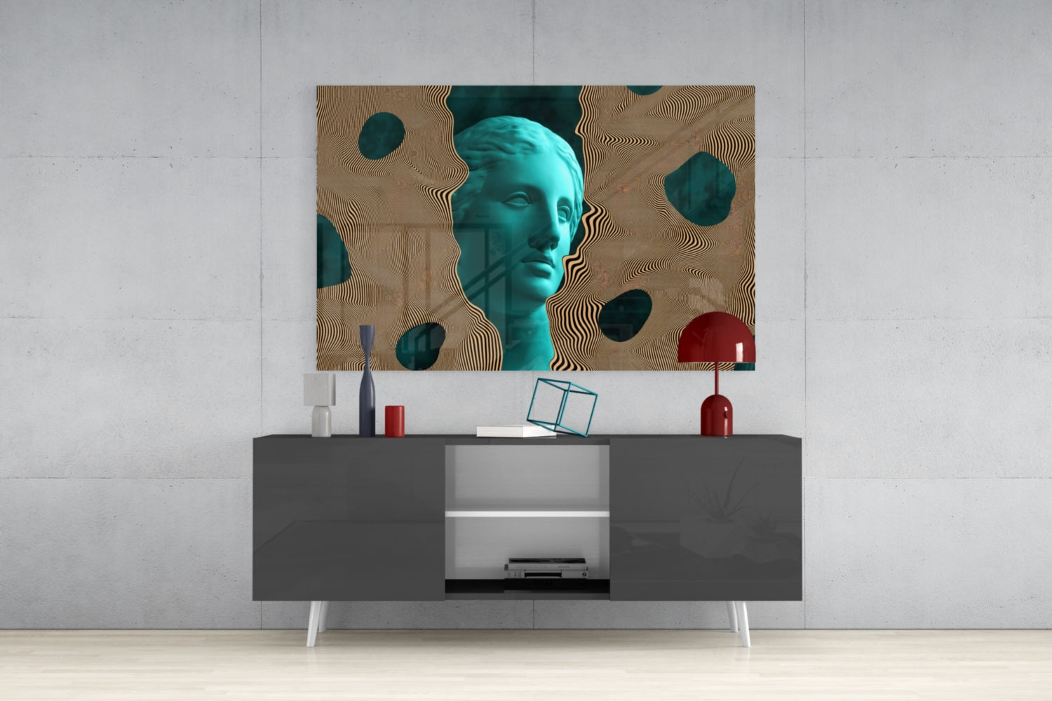 Sculpture Glass Wall Art.