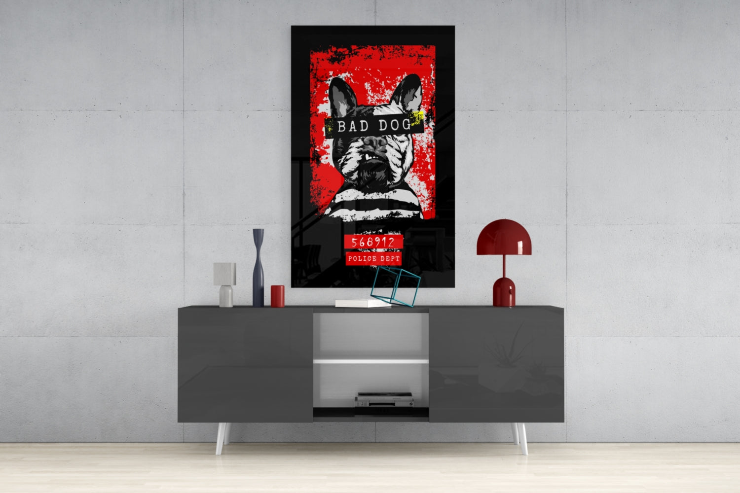 “Bad Dog” Glass Wall Art.