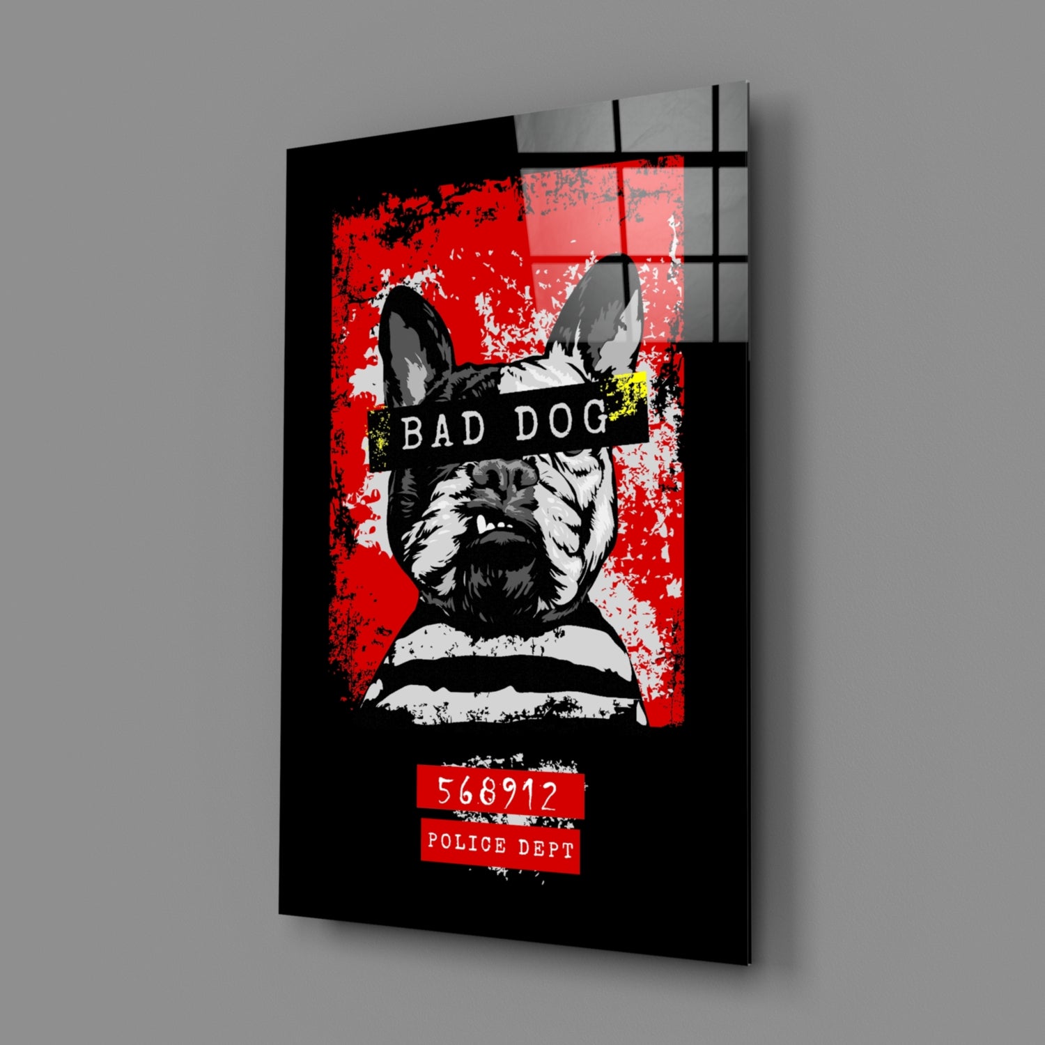 “Bad Dog” Glass Wall Art.