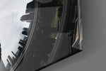 Astronaut panel catching low light to reveal its dramatic contrast