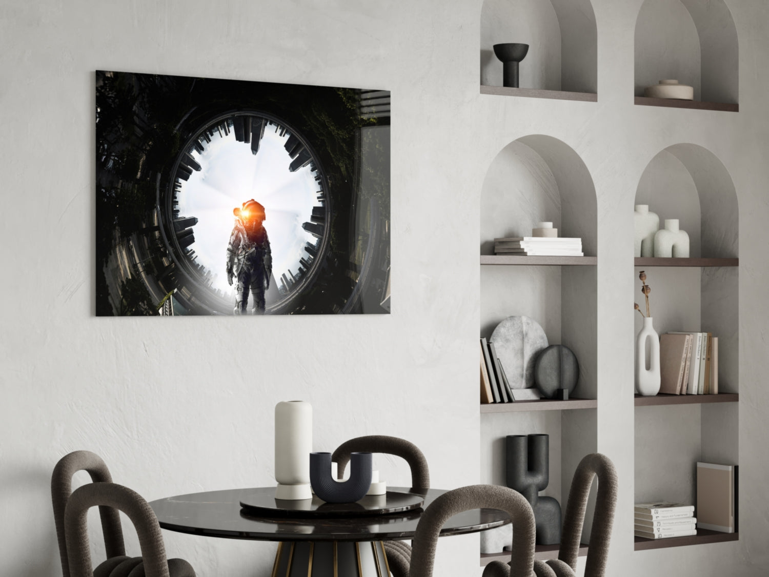 Astronaut Glass Wall Art.