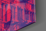 Windows panel catching window light to reveal its electric saturation