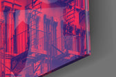 Windows panel catching window light to reveal its electric saturation