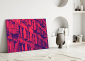 Windows glass wall art styled above a sofa in a living room