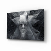 Geometric-3D panel bringing bold drama to a contemporary lounge