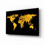 Luxe-cartography panel bringing luxurious drama to a contemporary office