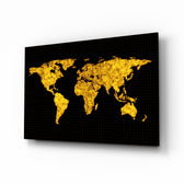 Luxe-cartography panel bringing luxurious drama to a contemporary office