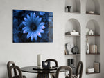 Flower glass print enhancing a hallway with cinematic mood