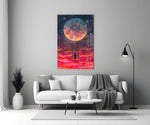 Freedom glass wall art styled in a kids room