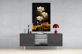 Flowers Glass Wall Art.
