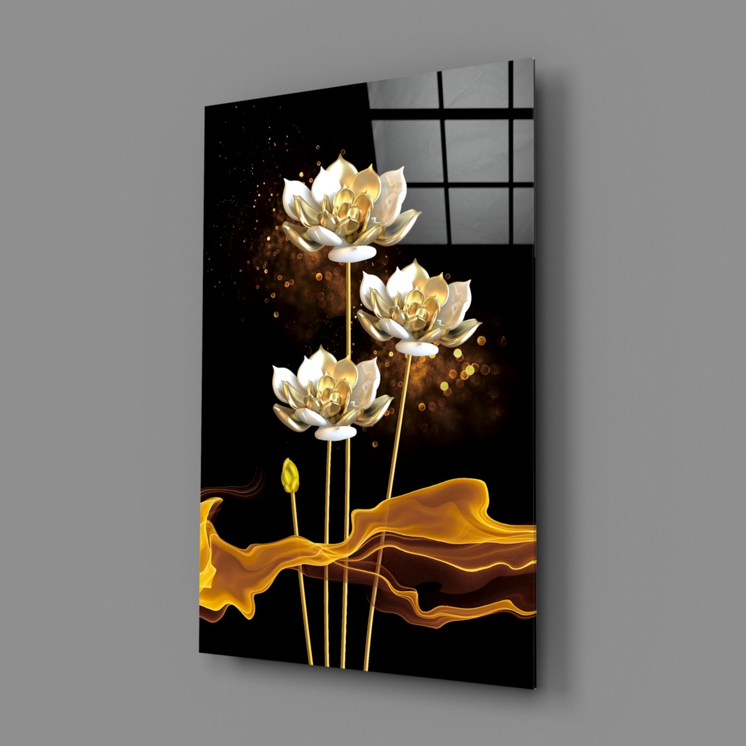 Flowers Glass Wall Art.