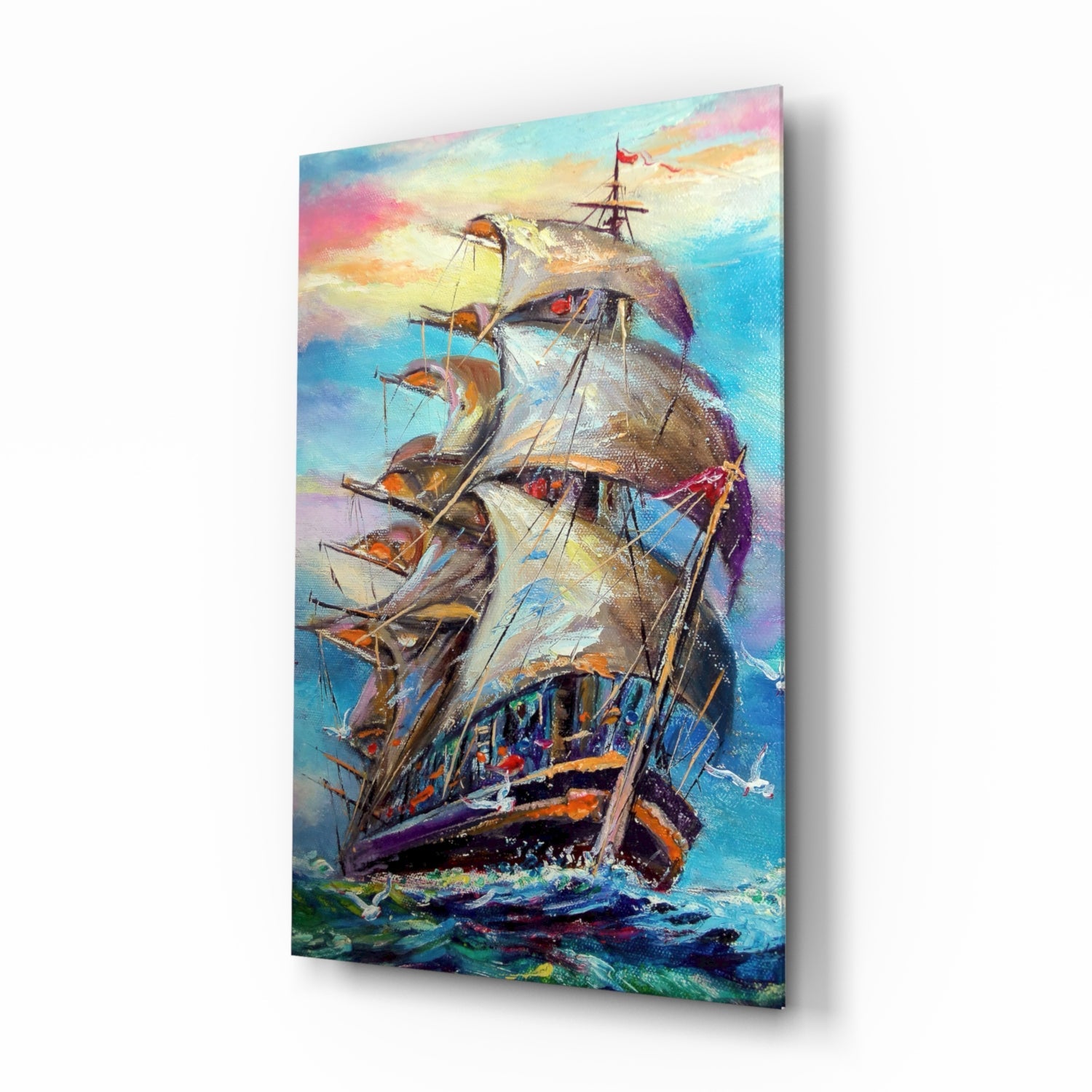 Sailboat Glass Wall Art.