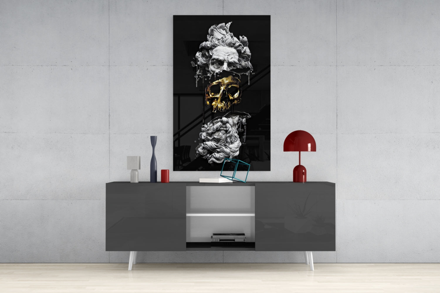 Poseidon Glass Wall Art.