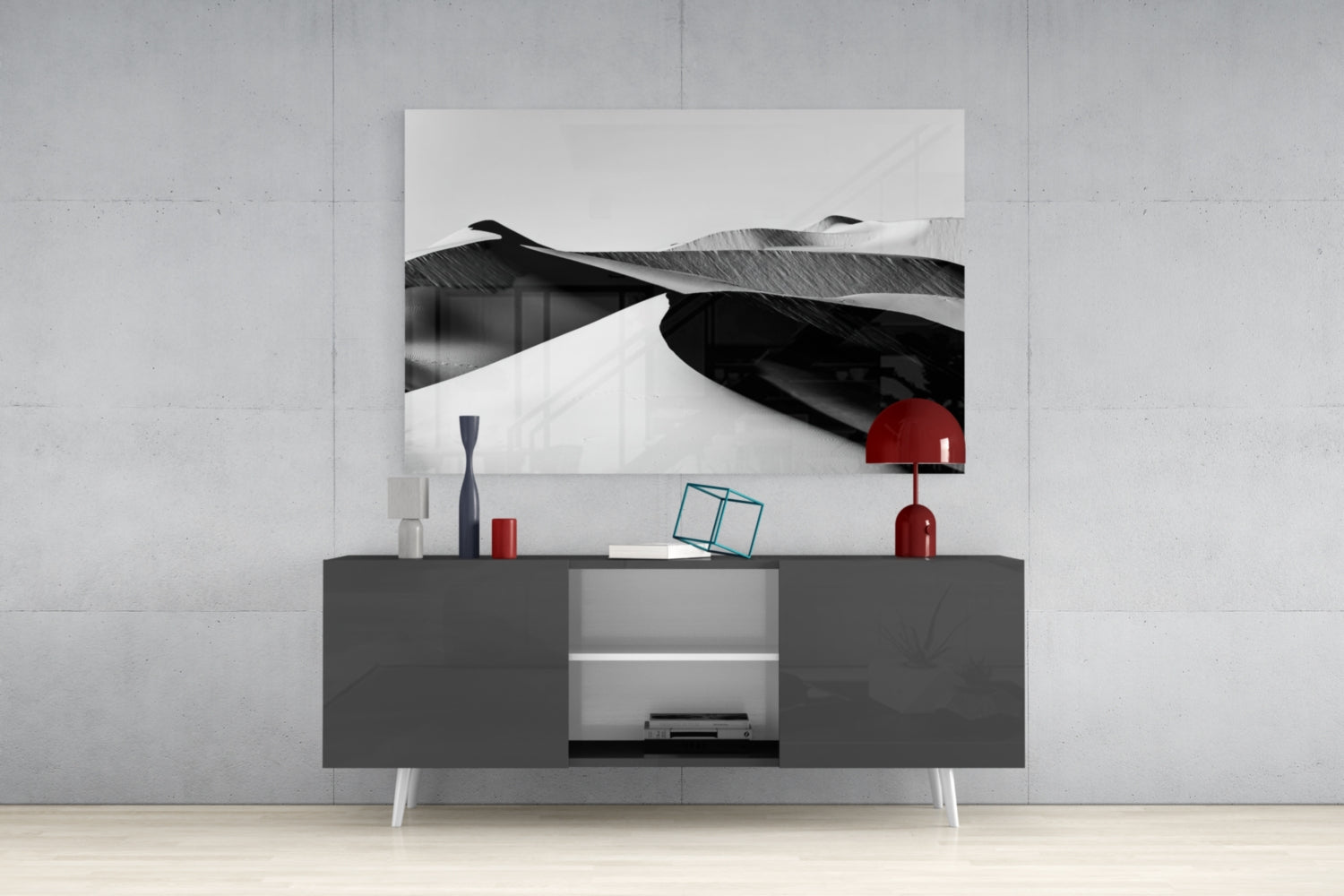 Black Landscape Glass Wall Art.