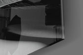 Black Landscape panel catching window light to reveal its tonal contrast